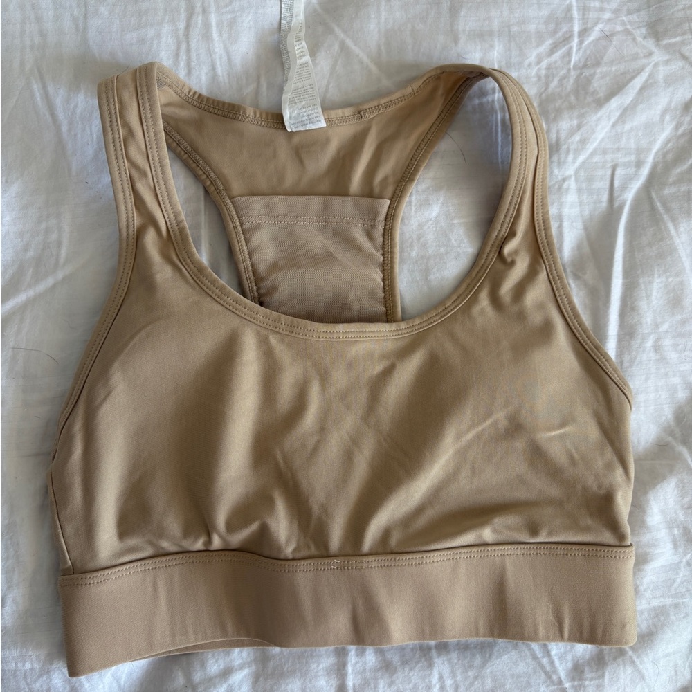 Fabletics Beige Sports Bra xs extra small tan